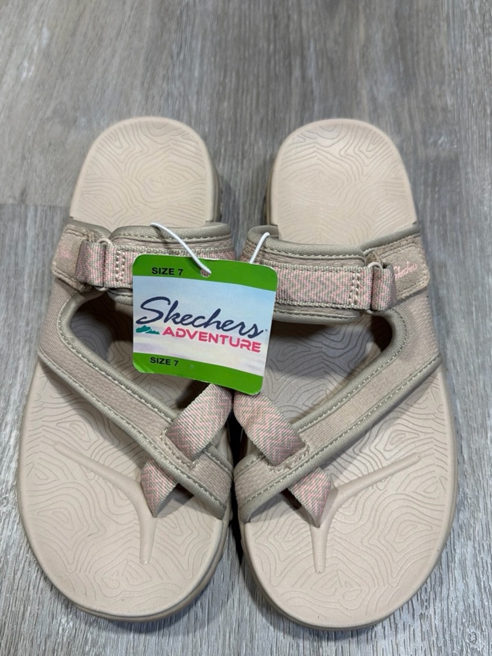 Skechers Adventure Women's Beige and Pink Strap Sandals
